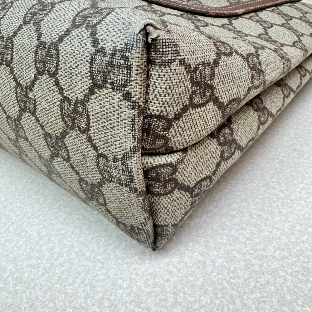 Vintage Gucci Beige and Brown Tote Bag - Picture 11 of 13
